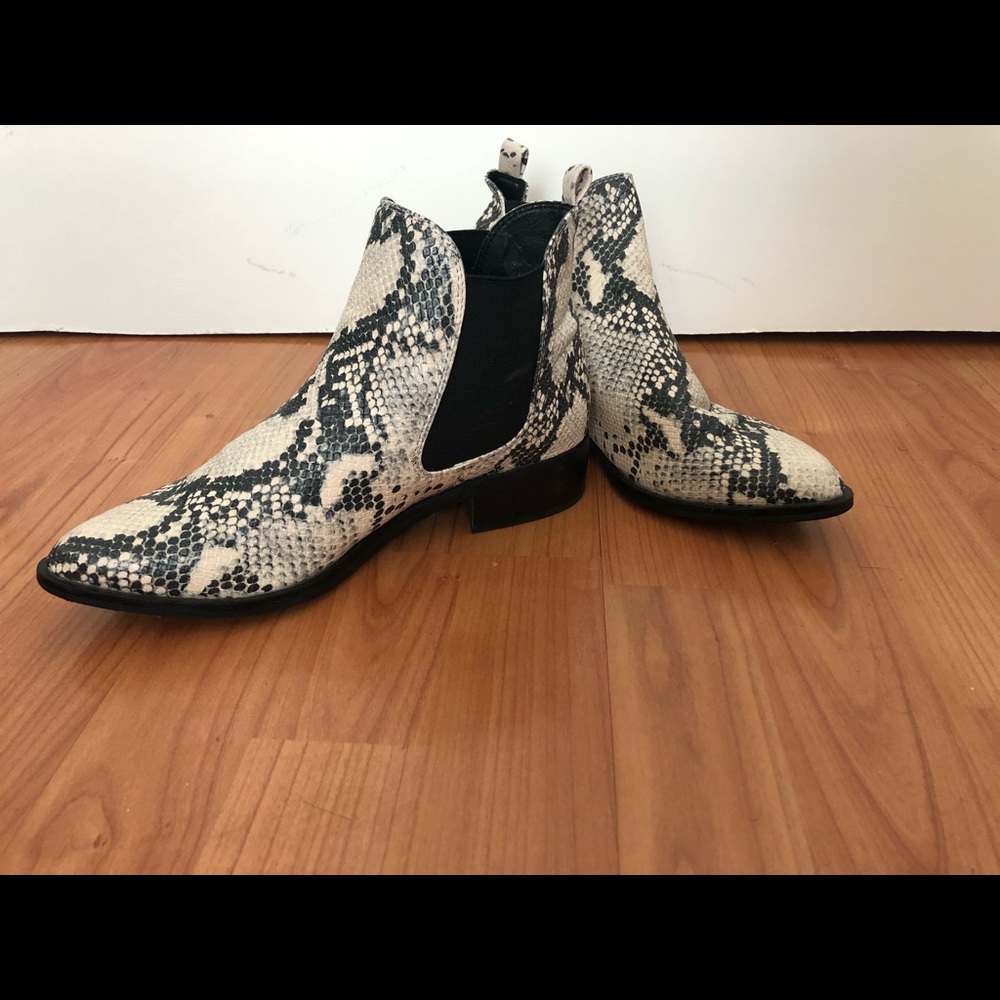 Steve Madden snakeskin booties